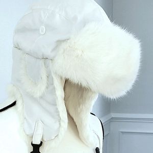Fur trimmed Trapper hat